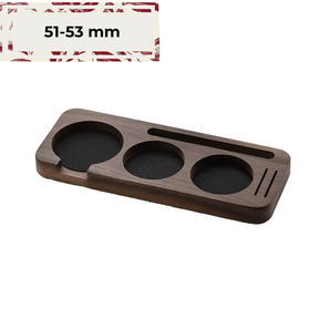 Base de Madeira para Tamper e Porta-Filtro 51mm 54mm 58mm para Espresso
