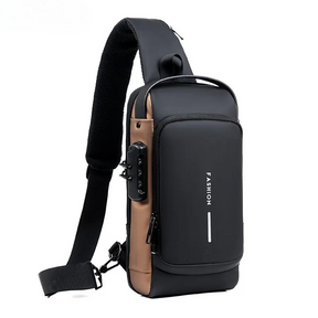 FlexGuard™ – Bolsa Masculina Antifurto com Entrada USB Integrada