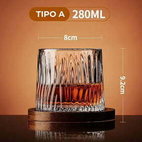 Orbisu – Copo de Cristal Rotativo para Whisky