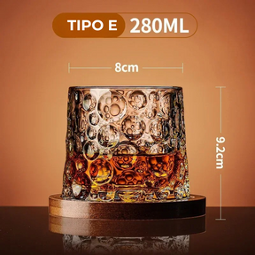 Orbisu – Copo de Cristal Rotativo para Whisky