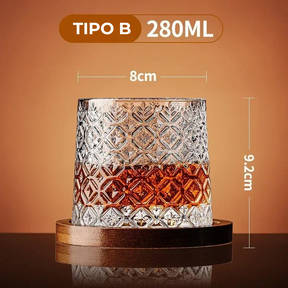 Orbisu – Copo de Cristal Rotativo para Whisky