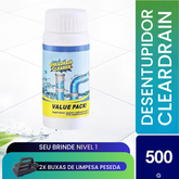 ClearDrain™ –  Pó Desentupidor com Ação Espumante 500g (Cópia)