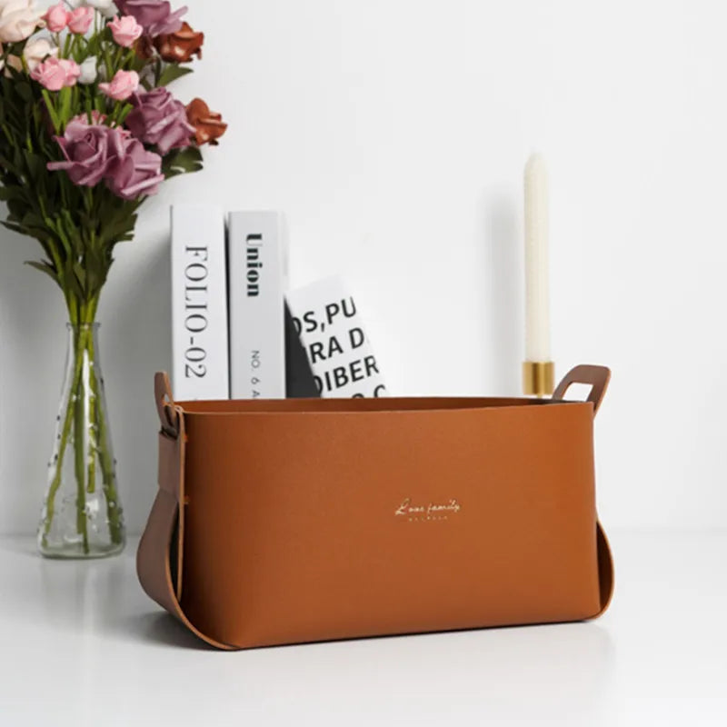 Bolsa Organizadora de Mesa em Couro PU