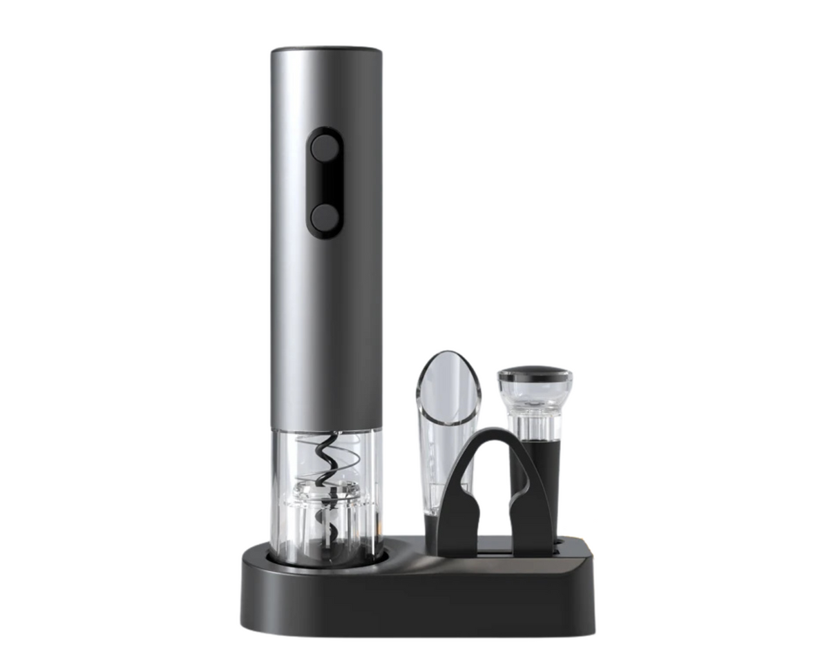 Abridor de Vinho Elétrico Automático de Luxo com Vedação a Vácuo