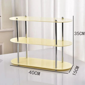 Lustra – Organizador de Acrílico Multi-Camadas Estilo Ins para Maquiagem, Joias e Decoração