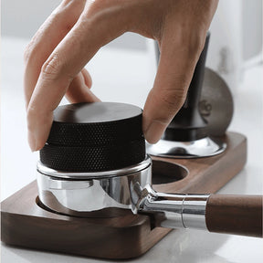 Base de Madeira para Tamper e Porta-Filtro 51mm 54mm 58mm para Espresso