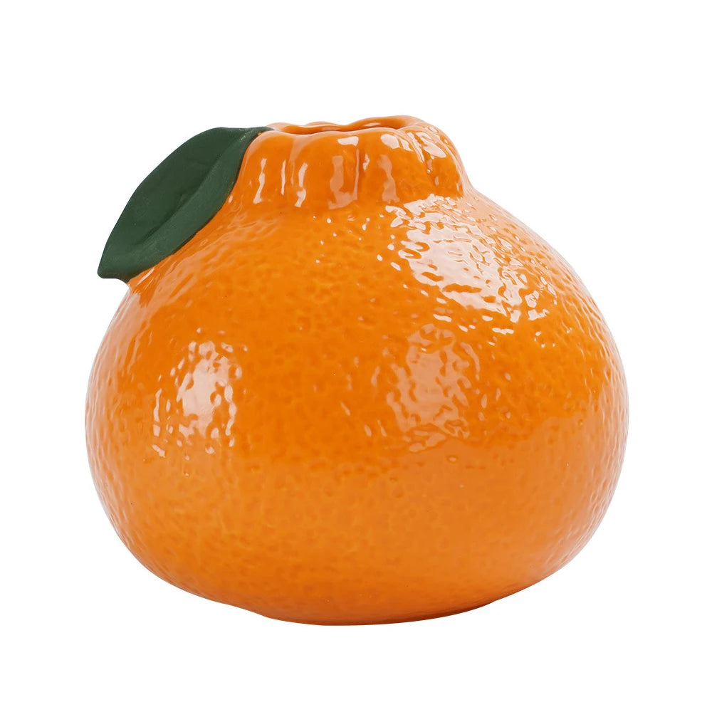 Vaso Decorativo em Cerâmica em Formato de Laranja