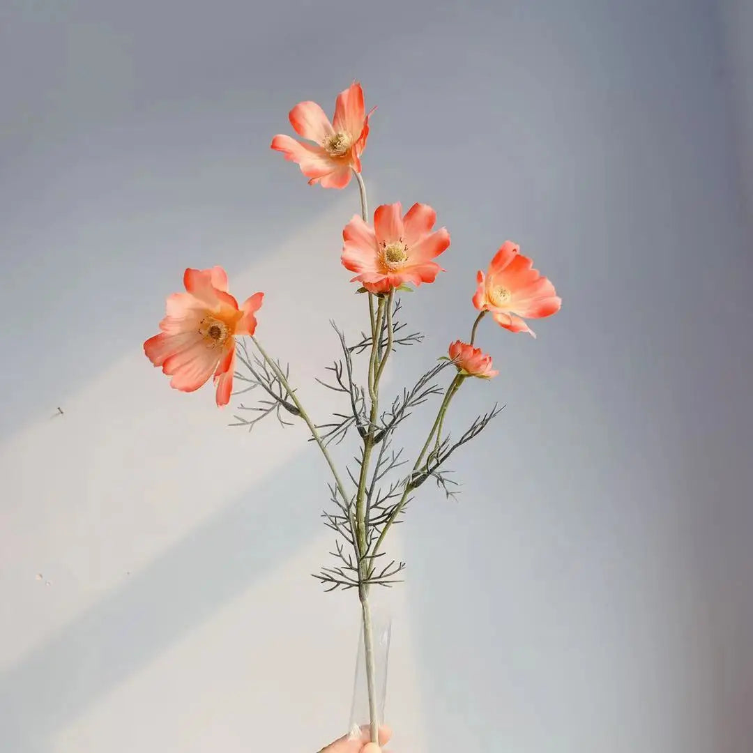 Flor Artificial de Camomila em Seda 60cm