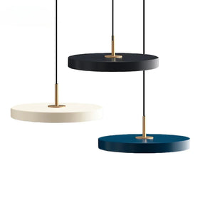 Lustre PLATE Pendente Nórdico de Metal com LED