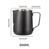 Jarra de Aço Inox para Espumar Leite Profissional