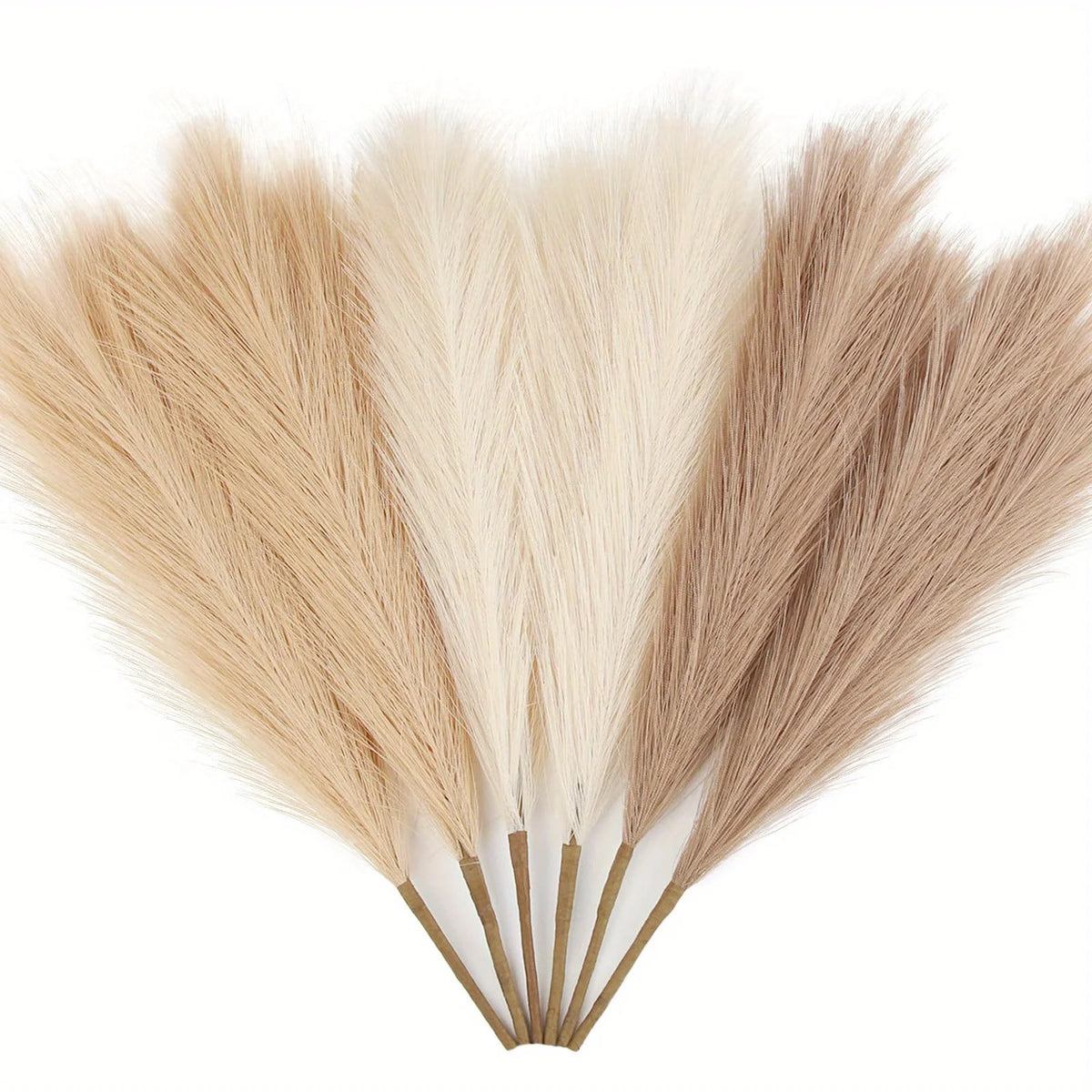 Kit com 6 Ramos de Capim-dos-Pampas Artificial