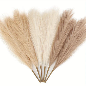 Kit com 6 Ramos de Capim-dos-Pampas Artificial