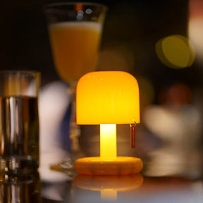 Luminária de Mesa Pôr do Sol Mini – Estilo Cogumelo LED Recarregável