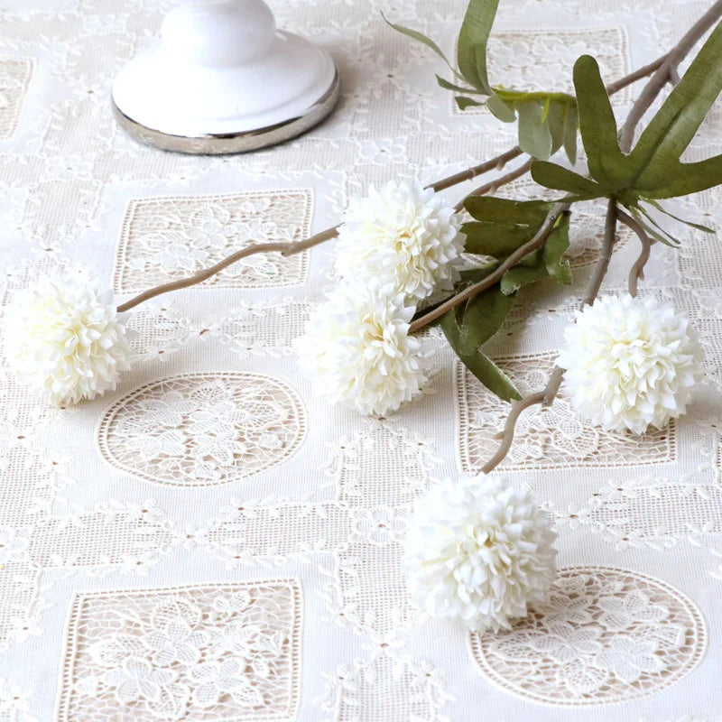 Buquê de Flores Artificiais de Dente-de-Leão com 5 Cabeças