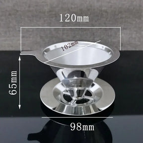 Filtro de Café Reutilizável em Aço Inox para Coagem Manual