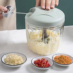 Bravura – Moedor Manual de Carne 500/900ml com Triturador de Alho e Cortador de Legumes Giratório