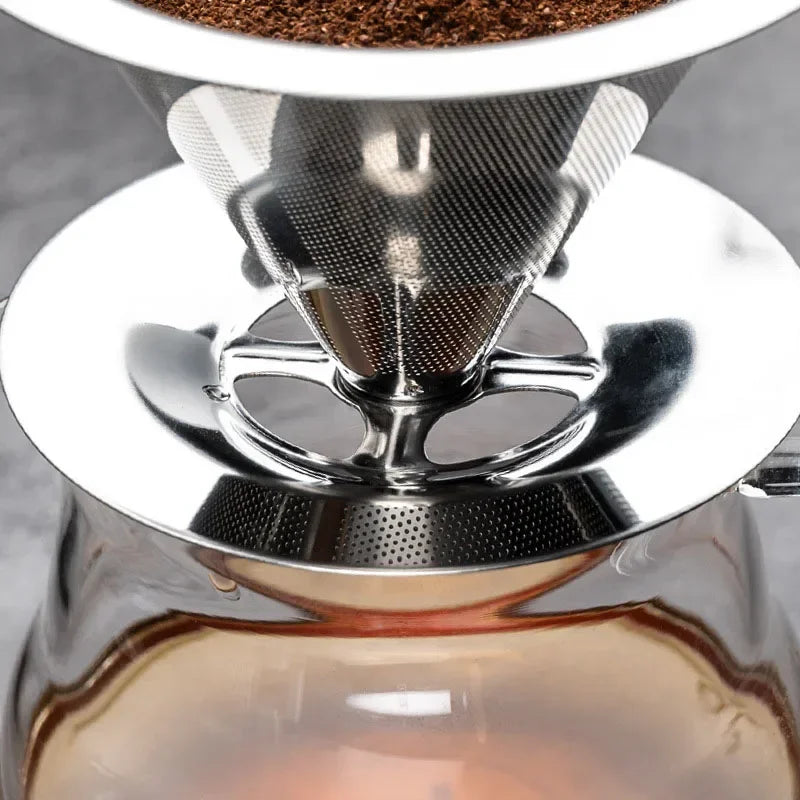 Filtro de Café Reutilizável em Aço Inox para Coagem Manual
