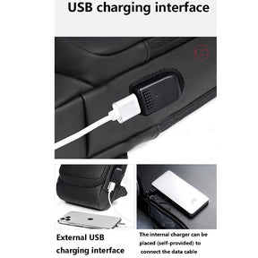 FlexGuard™ – Bolsa Masculina Antifurto com Entrada USB Integrada