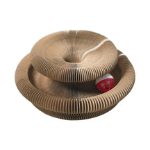 Flexmiau™ – Brinquedo Sanfona Interativo para Gatos com Bola – Arranhador Dobrável em Papelão Estilo Colmeia