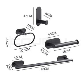 Kit de Acessórios para Banheiro em Aço Inoxidável