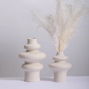 Spiralis™ – Vaso de Cerâmica Branco com Design Espiral