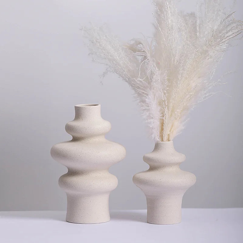 Spiralis™ – Vaso de Cerâmica Branco com Design Espiral
