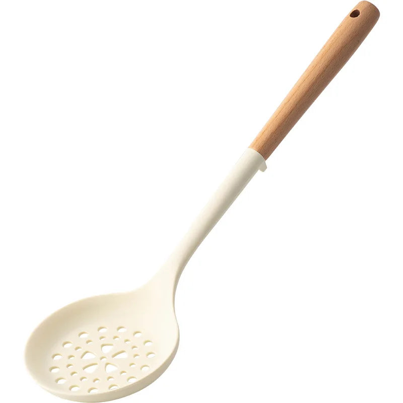 Espátula de Silicone com Cabo de Madeira para Cozinha