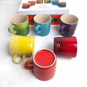 Caneca Macaron Glow – Caneca de Cerâmica Colorida 350ml com Degradê Estilo Macaron