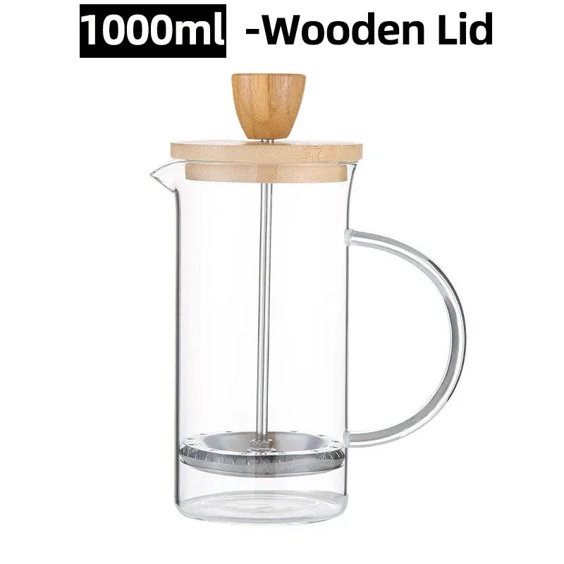 Prensa Francesa – Prensa Francesa de Vidro Borossilicato com Filtro em Aço Inox para Café