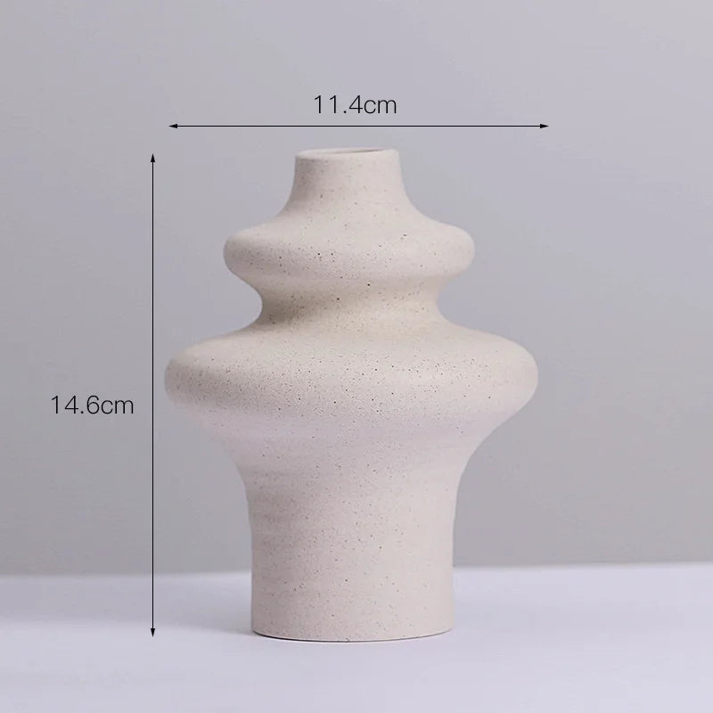 Spiralis™ – Vaso de Cerâmica Branco com Design Espiral