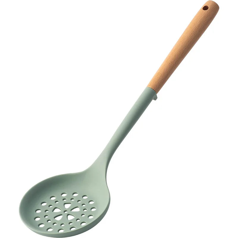 Espátula de Silicone com Cabo de Madeira para Cozinha