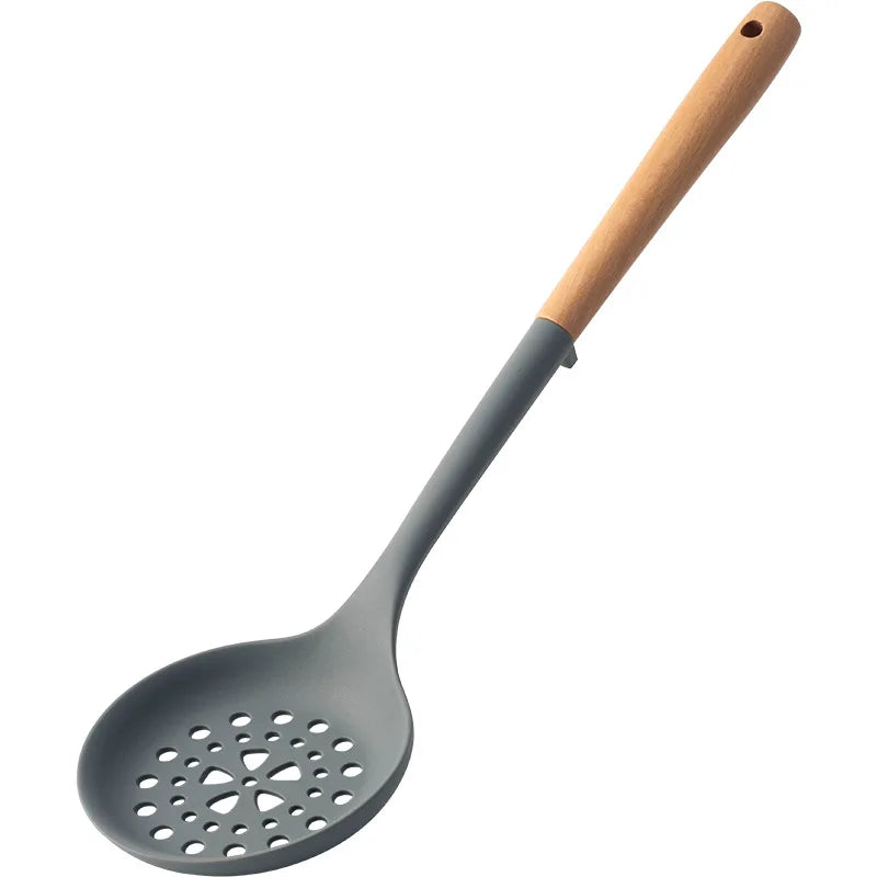 Espátula de Silicone com Cabo de Madeira para Cozinha