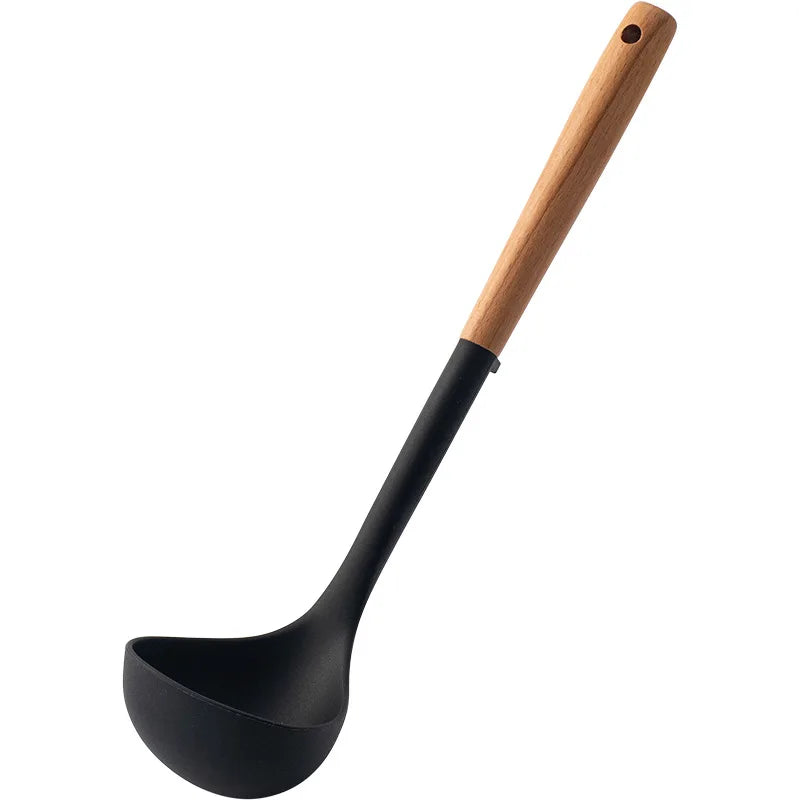 Espátula de Silicone com Cabo de Madeira para Cozinha