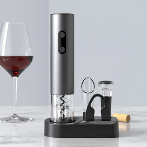 Abridor de Vinho Elétrico Automático de Luxo com Vedação a Vácuo