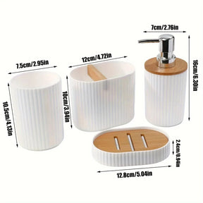 Conjunto de Acessórios para Banheiro com 4 Peças
