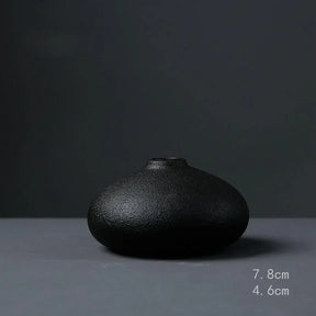 Kuro Hana™ – Vaso de Cerâmica Preto Estilo Japonês