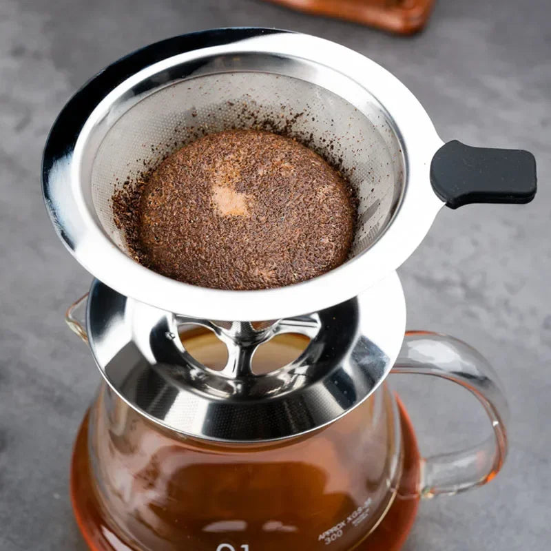 Filtro de Café Reutilizável em Aço Inox para Coagem Manual