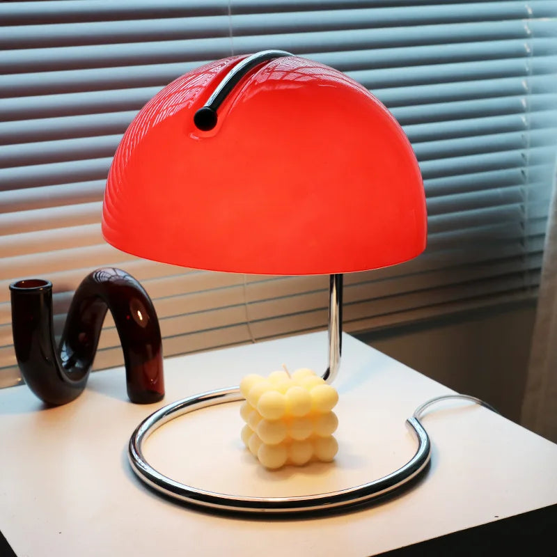 Vérra™ – Abajur de Mesa Estilo Bauhaus com Cúpula de Vidro