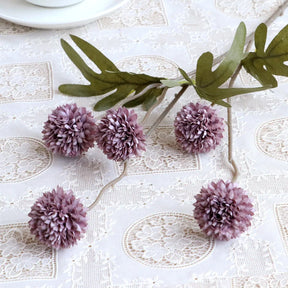 Buquê de Flores Artificiais de Dente-de-Leão com 5 Cabeças